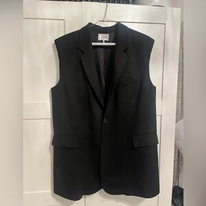 FRAME Black Sleeveless Blazer